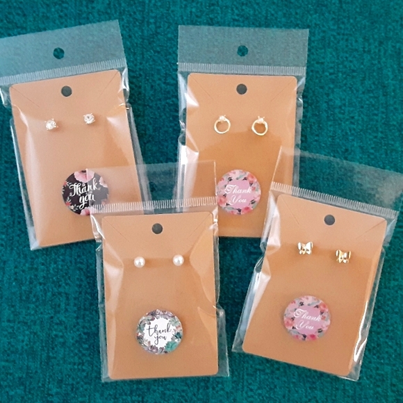 Thank You Earrings SET of FOUR - Picture 1 of 7